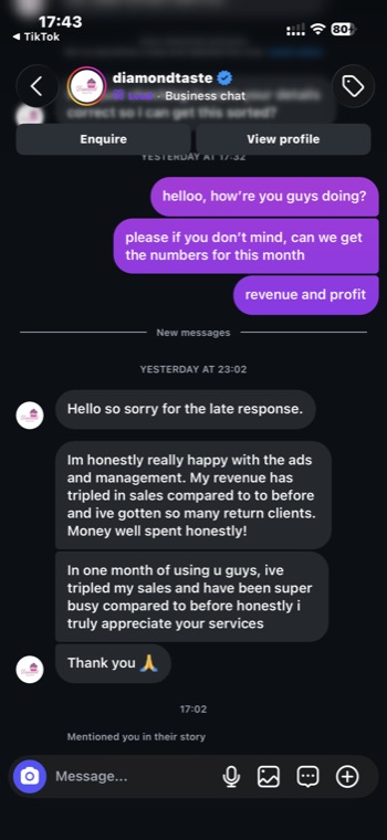 Client result screenshot 1